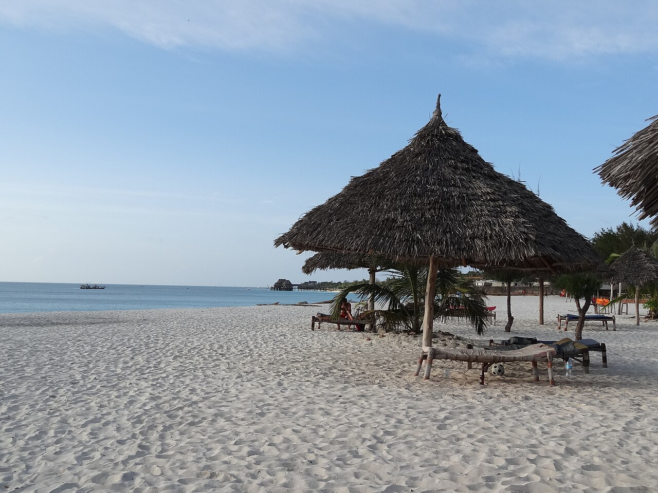 White sand and turquoise Indian Ocean water at Kendwa Beach, Zanzibar