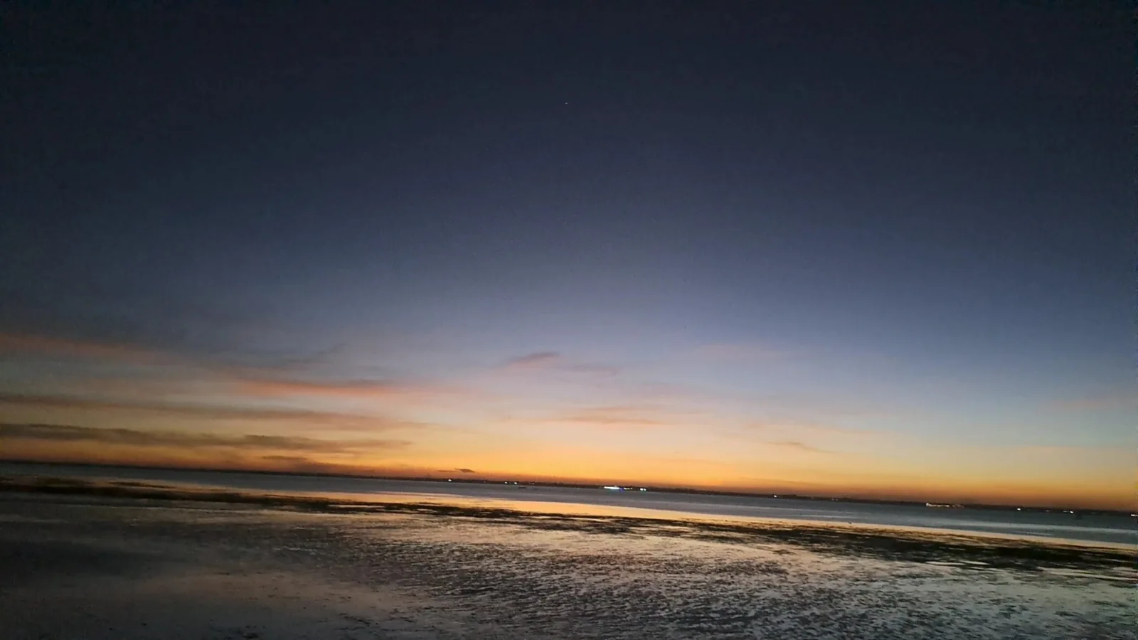 Twilight over a Zanzibar tidal beach