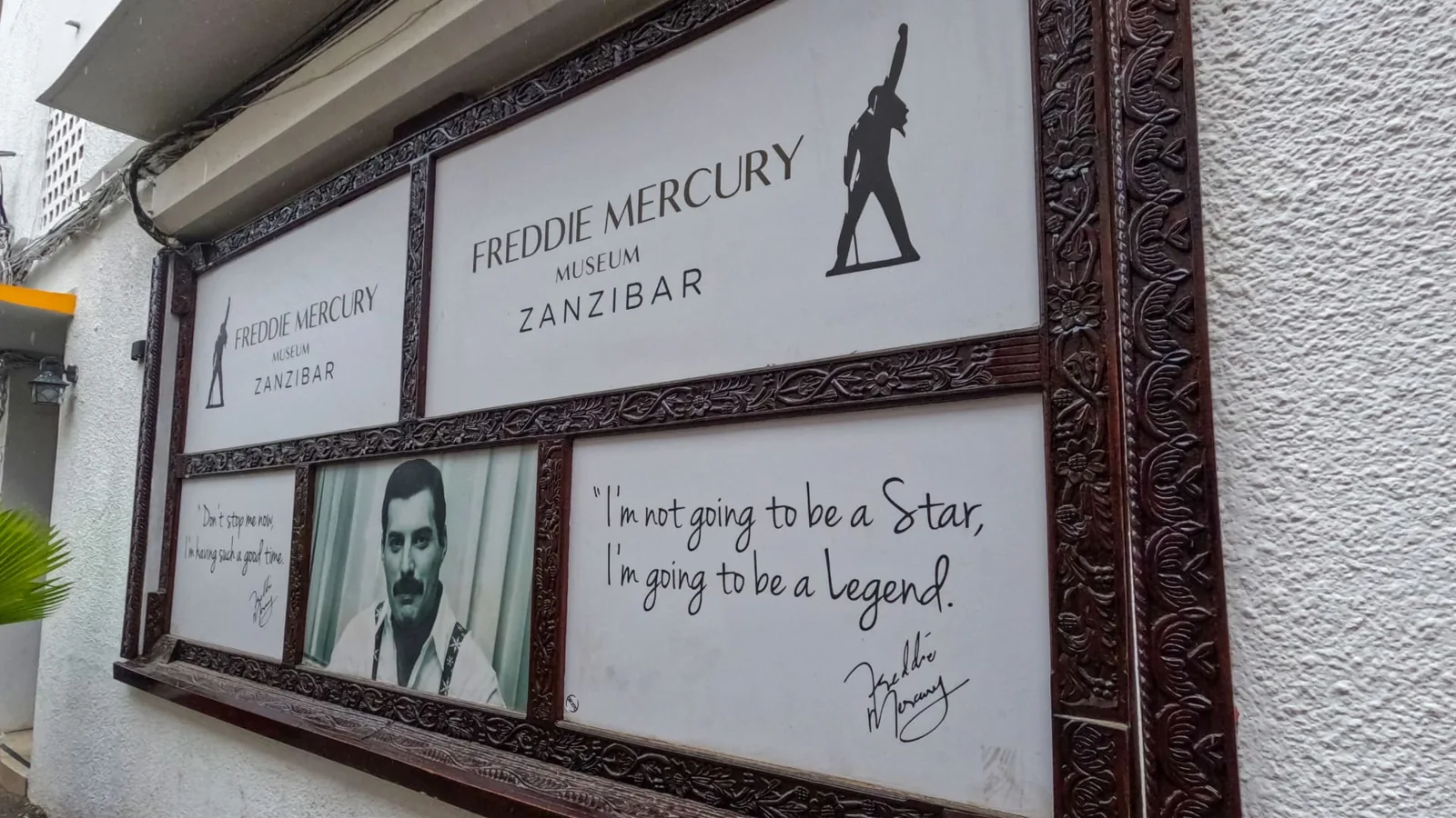 Freddie Mercury Museum entrance in Stone Town